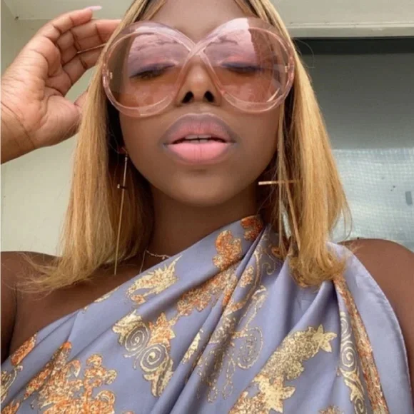 New - ? Original FORD Carine Cross-Bridge Acetate Butterfly Sunglasses - Pink TOM FORD Penny Acetate Butterfly Sunglasses - Bergdorf Goodman main image 4